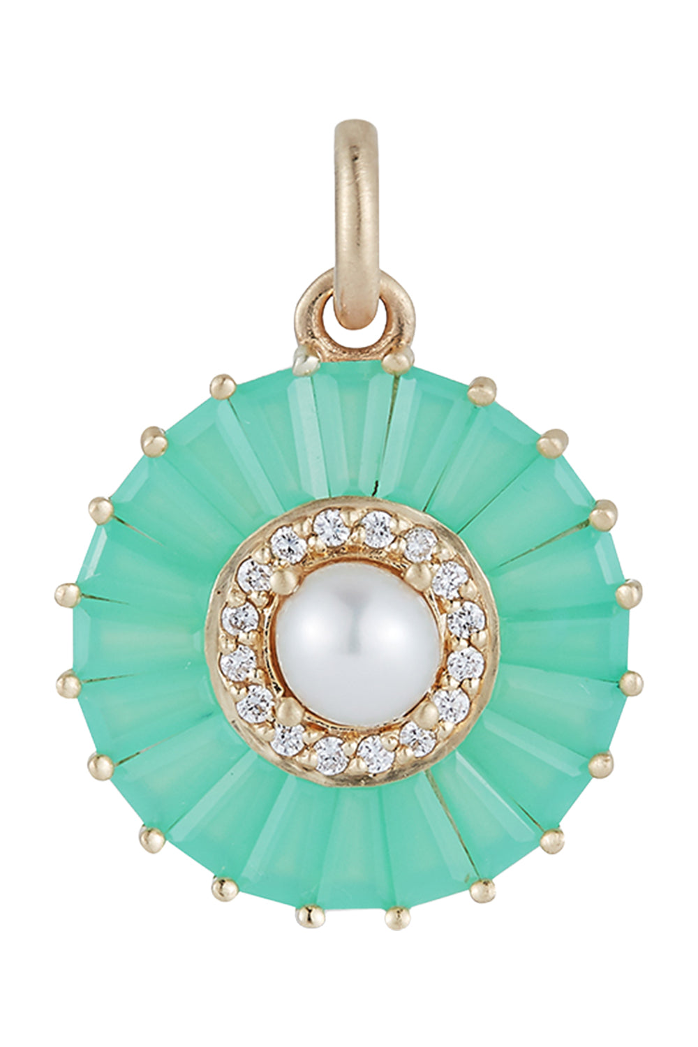 Pearl Diamond Chrysoprase Emily Charm