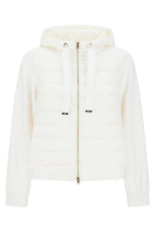 Tie Neck Quilted Hoodie-WHITE-XS-CLOTHINGJACKETCASUAL-HERNO