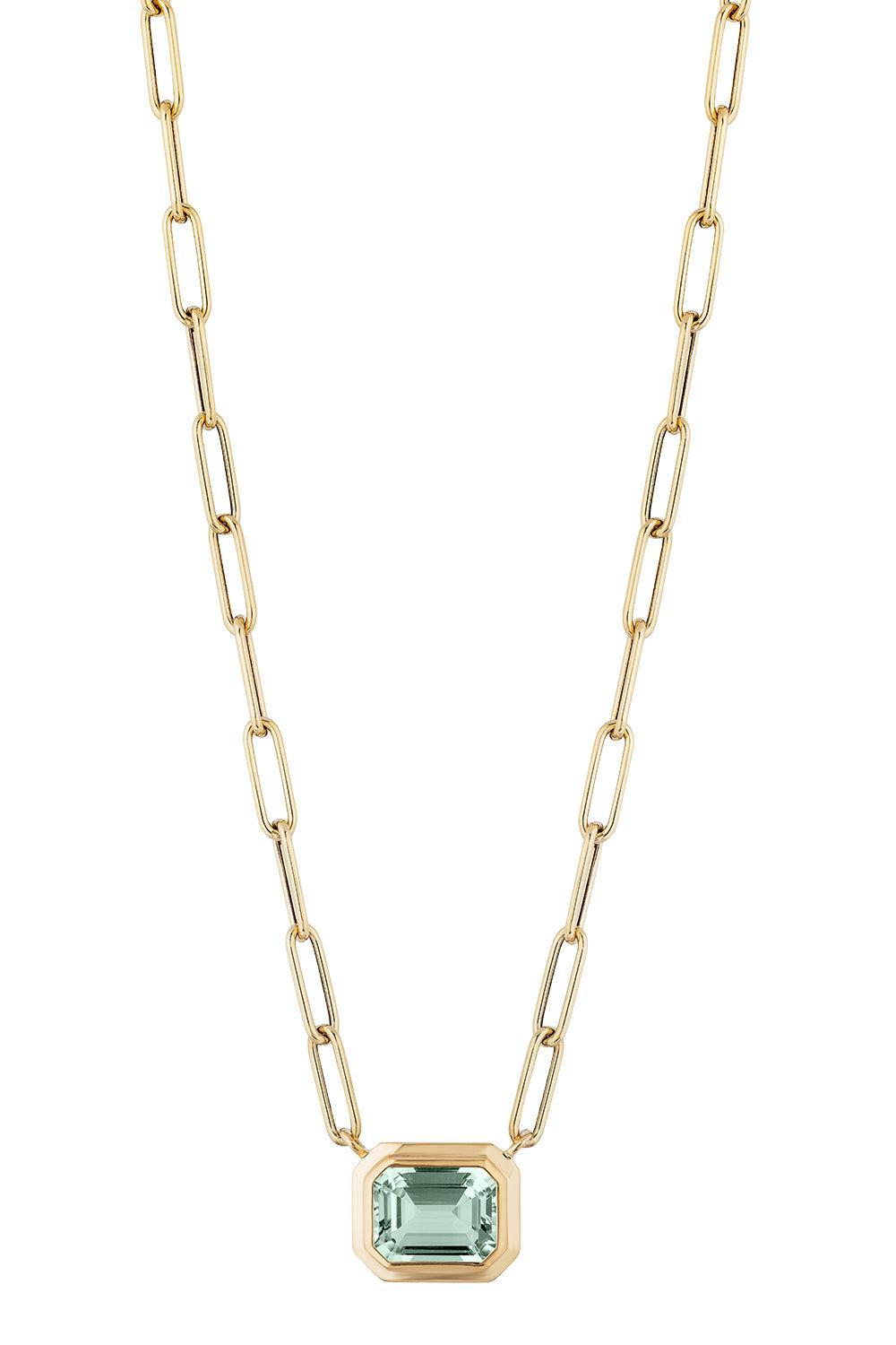 Prasiolite Manhattan Necklace-YELLOW GOLD-16-JEWELRYFINE JEWELNECKLACE O-GOSHWARA