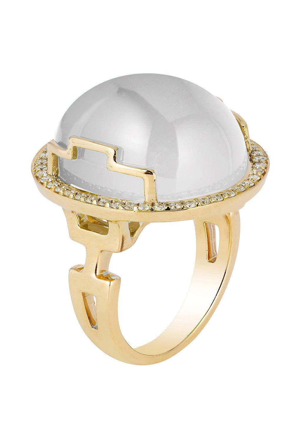Rock N Roll Moon Quartz Ring-YELLOW GOLD-6.5-JEWELRYFINE JEWELRING-GOSHWARA