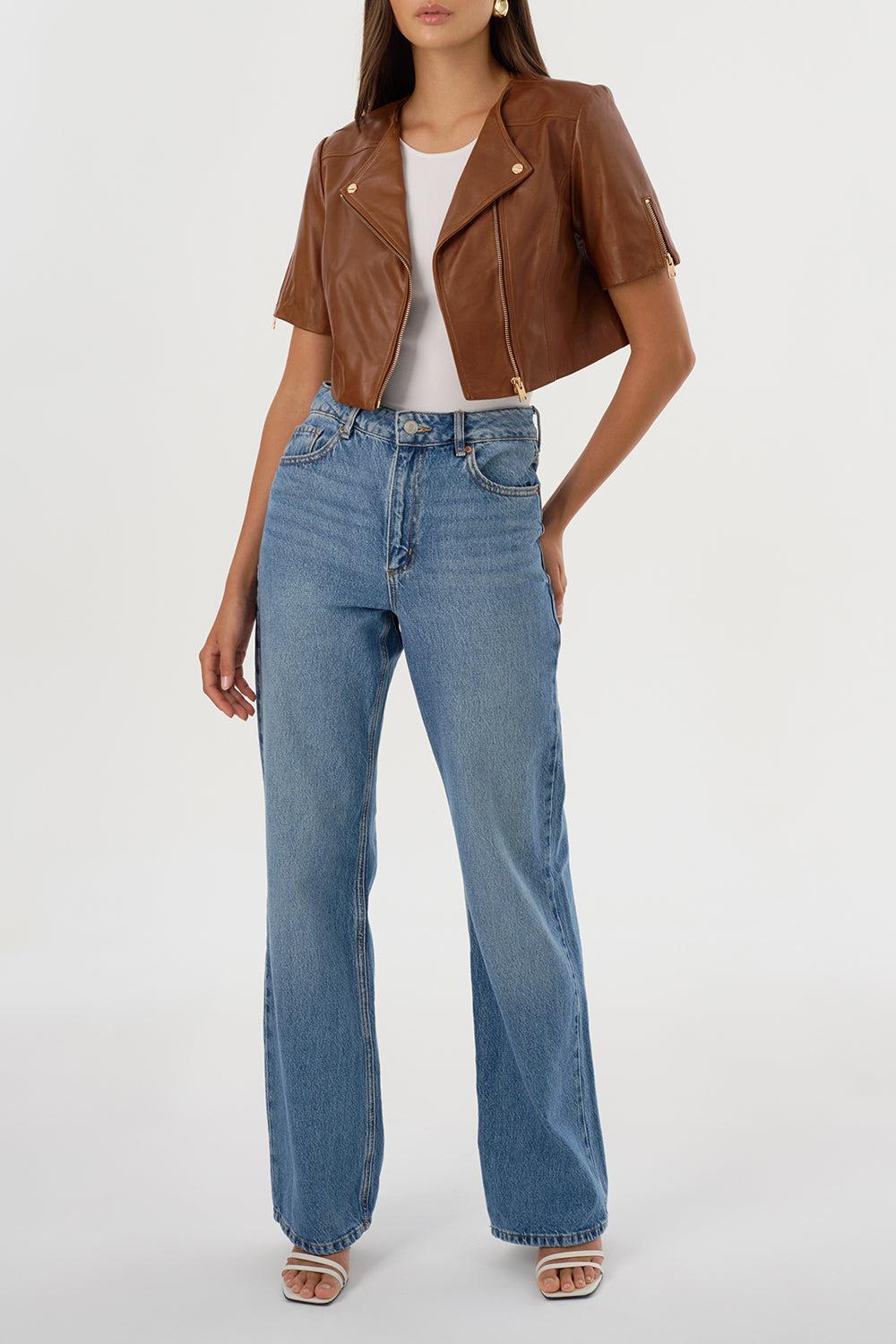 Kirsi Jacket - Luggage-LUGGAGE-XS-CLOTHINGCOATLEATHER-LAMARQUE