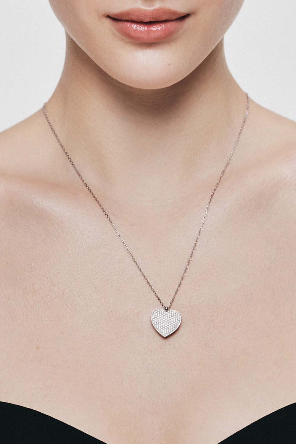 Diamond Heart Locket Necklace