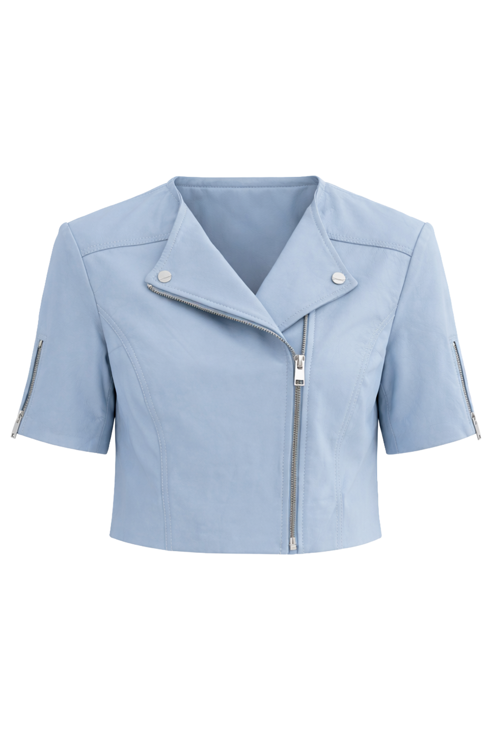 Kirsi Crop Jacket - Cool Blue-BLUE-XS-CLOTHINGJACKETCASUAL-LAMARQUE