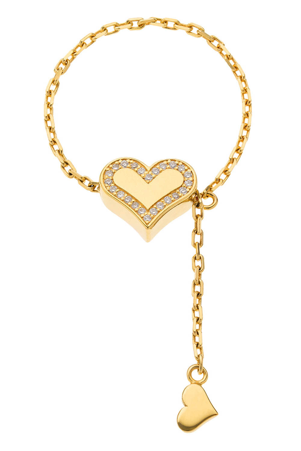 Diamond Outline Heart Transformer Ring