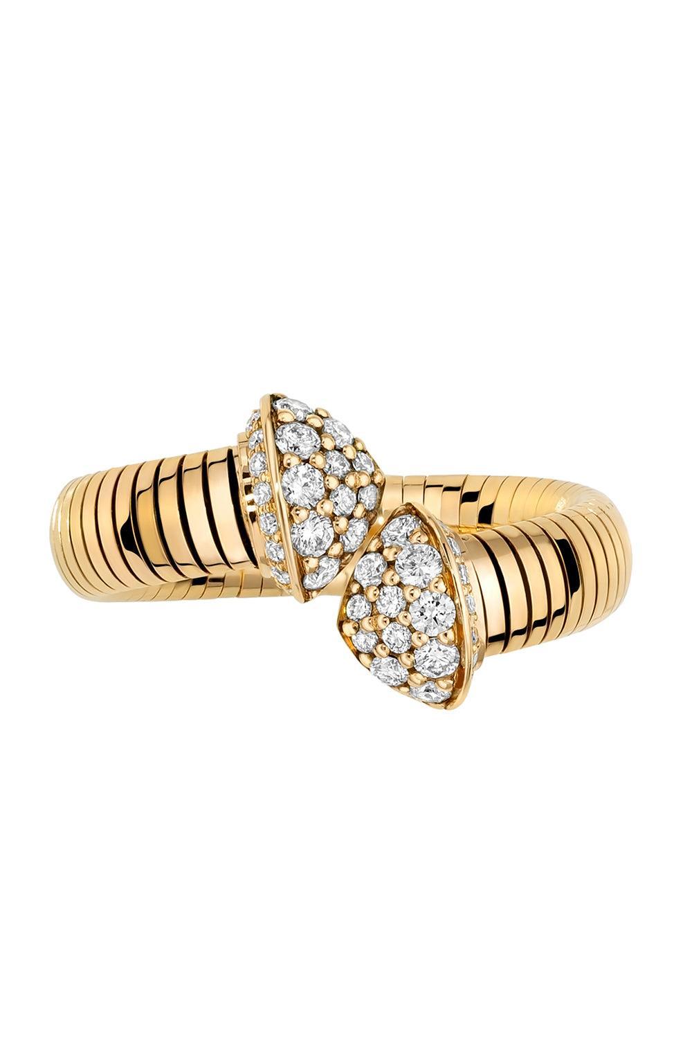 Rugiada Diamond Tip Ring - Yellow Gold-YELLOW GOLD-M-JEWELRYFINE JEWELRING-MATTIA CIELO