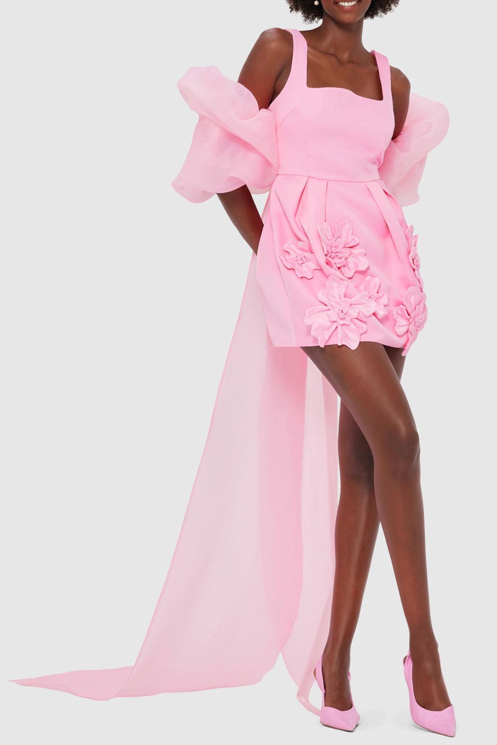 Piper Mini Dress-BBY PINK-2-CLOTHINGDRESSCOCKTAIL-LEO LIN