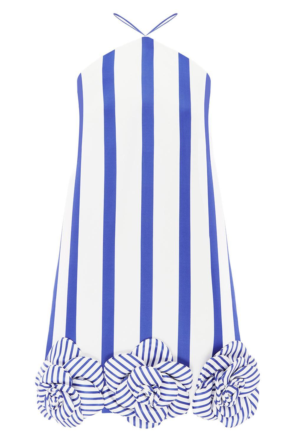 Suzy Mini Dress-NAVY/WHITE-2-CLOTHINGDRESSCOCKTAIL-LEO LIN