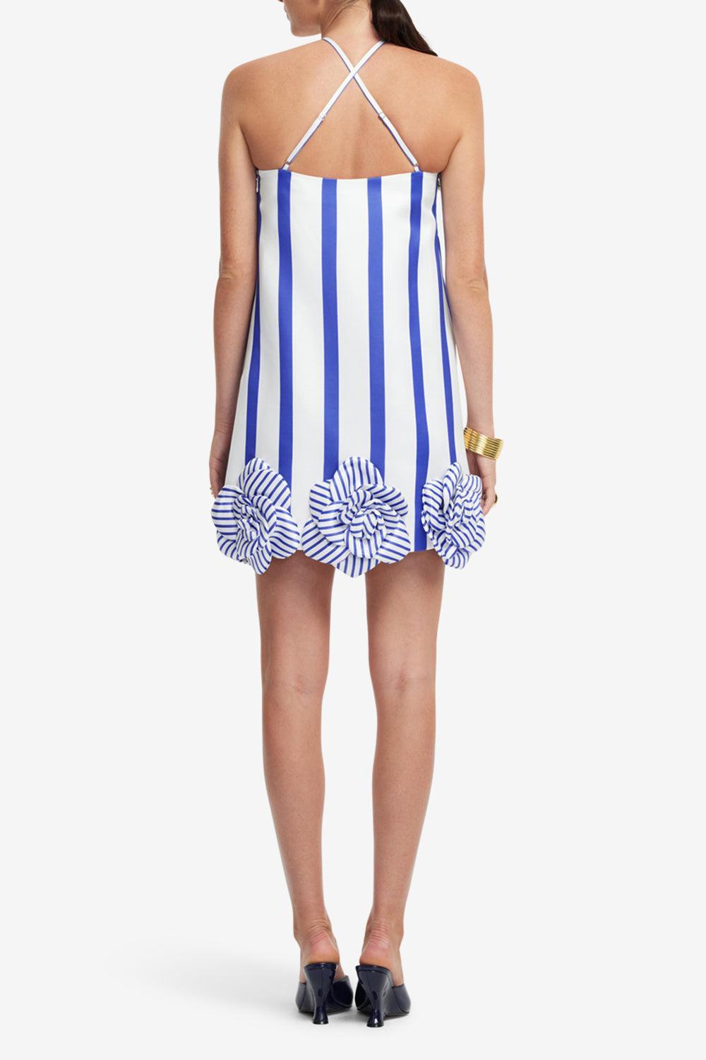 Suzy Mini Dress-NAVY/WHITE-2-CLOTHINGDRESSCOCKTAIL-LEO LIN