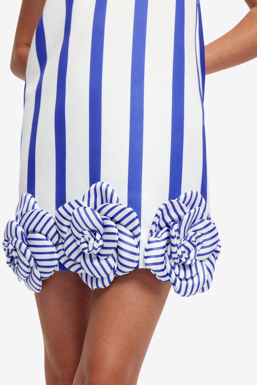 Suzy Mini Dress-NAVY/WHITE-2-CLOTHINGDRESSCOCKTAIL-LEO LIN