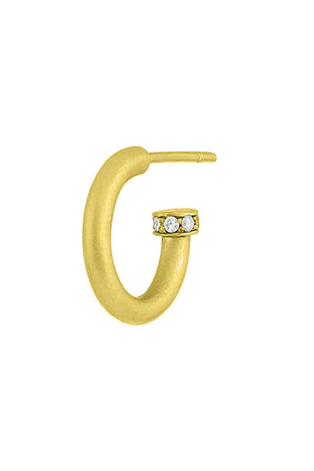 Amani Diamond Mini Hoop Earrings-YELLOW GOLD-JEWELRYFINE JEWELEARRING-LEIGH MAXWELL