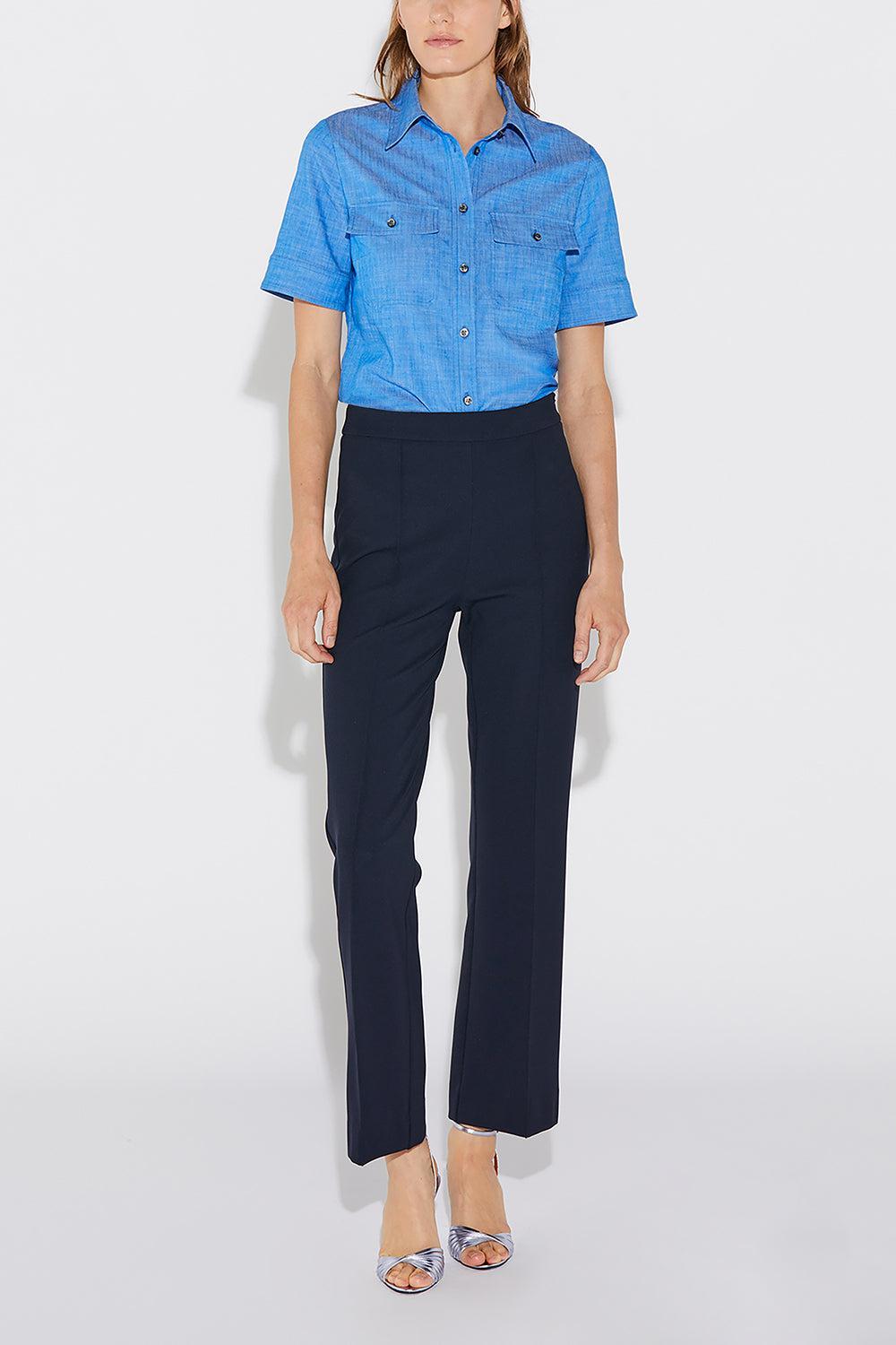 Lola Pant - Navy-NAVY-38-CLOTHINGPANTCROPPED-CALLAS MILANO