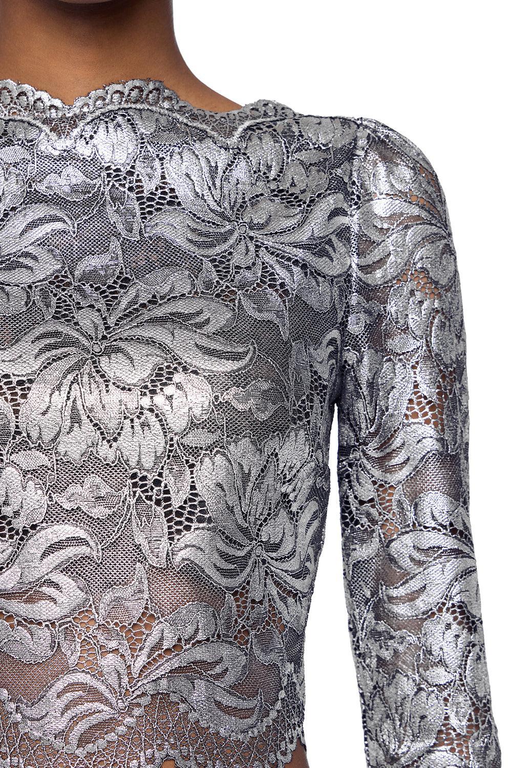 Crop Haute Top-BLACK/SILVER-34-CLOTHINGTOPBLOUSE-RABANNE