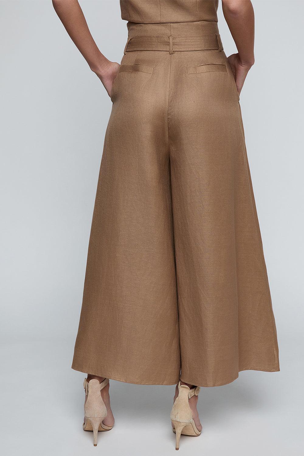 Lowen Crop Pant-BROWN-2-CLOTHINGPANTWIDE LEG-L'AGENCE