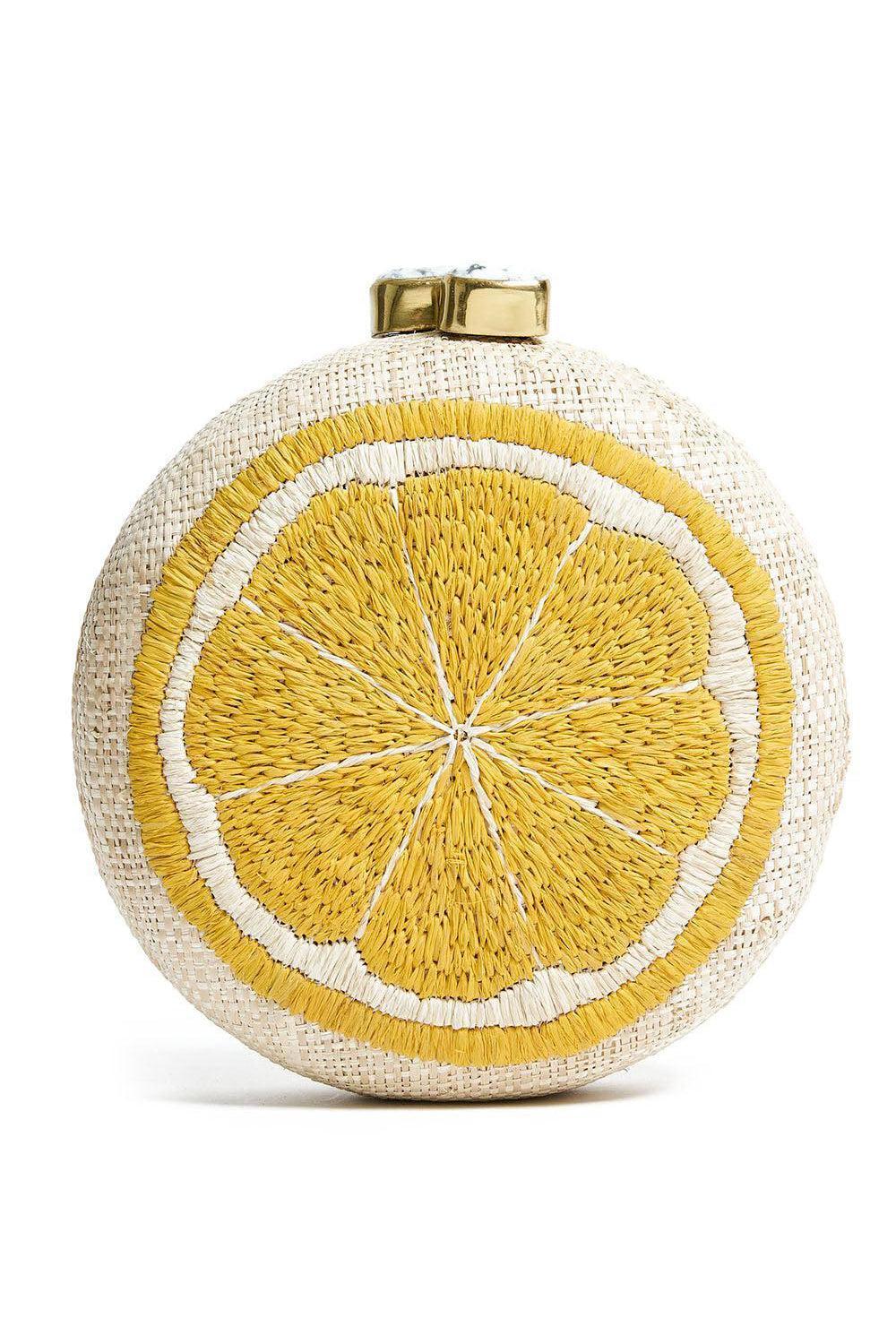 Lemon Slice Clutch-NAT/YLLW-HANDBAGCLUTCHES-PAMELA MUNSON