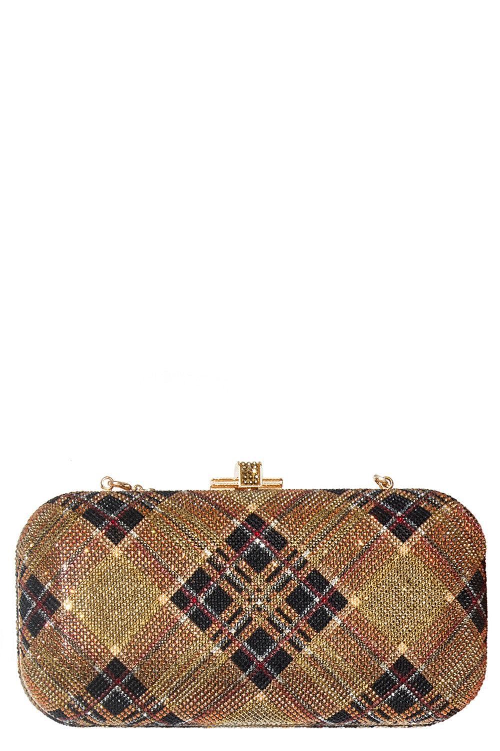 Bias Tartan Clutch-CAUMT-HANDBAGCLUTCHES-JUDITH LEIBER