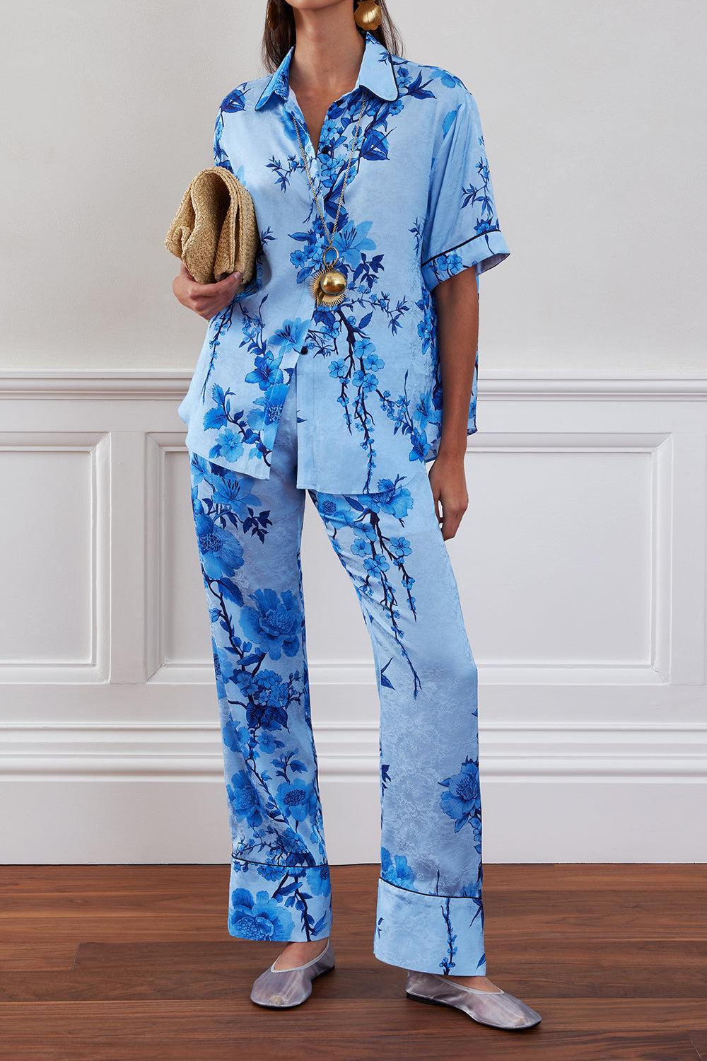 Havana Fluid Trouser-CHYBLBLU-2-CLOTHINGPANTWIDE LEG-BORGO DE NOR