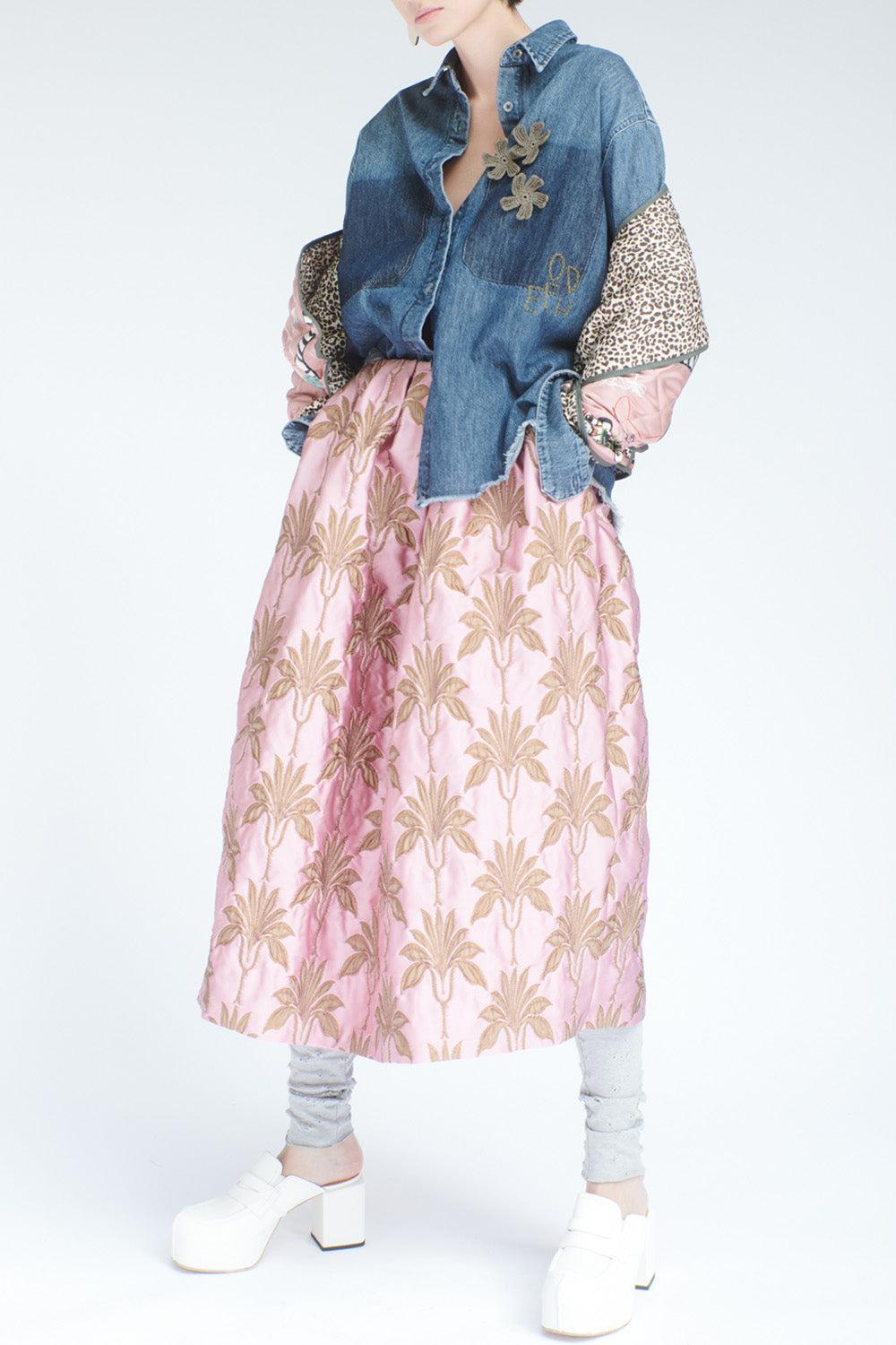 Midi Skirt - Rosequartz-PINK-34-CLOTHINGSKIRTMIDI-ODEEH