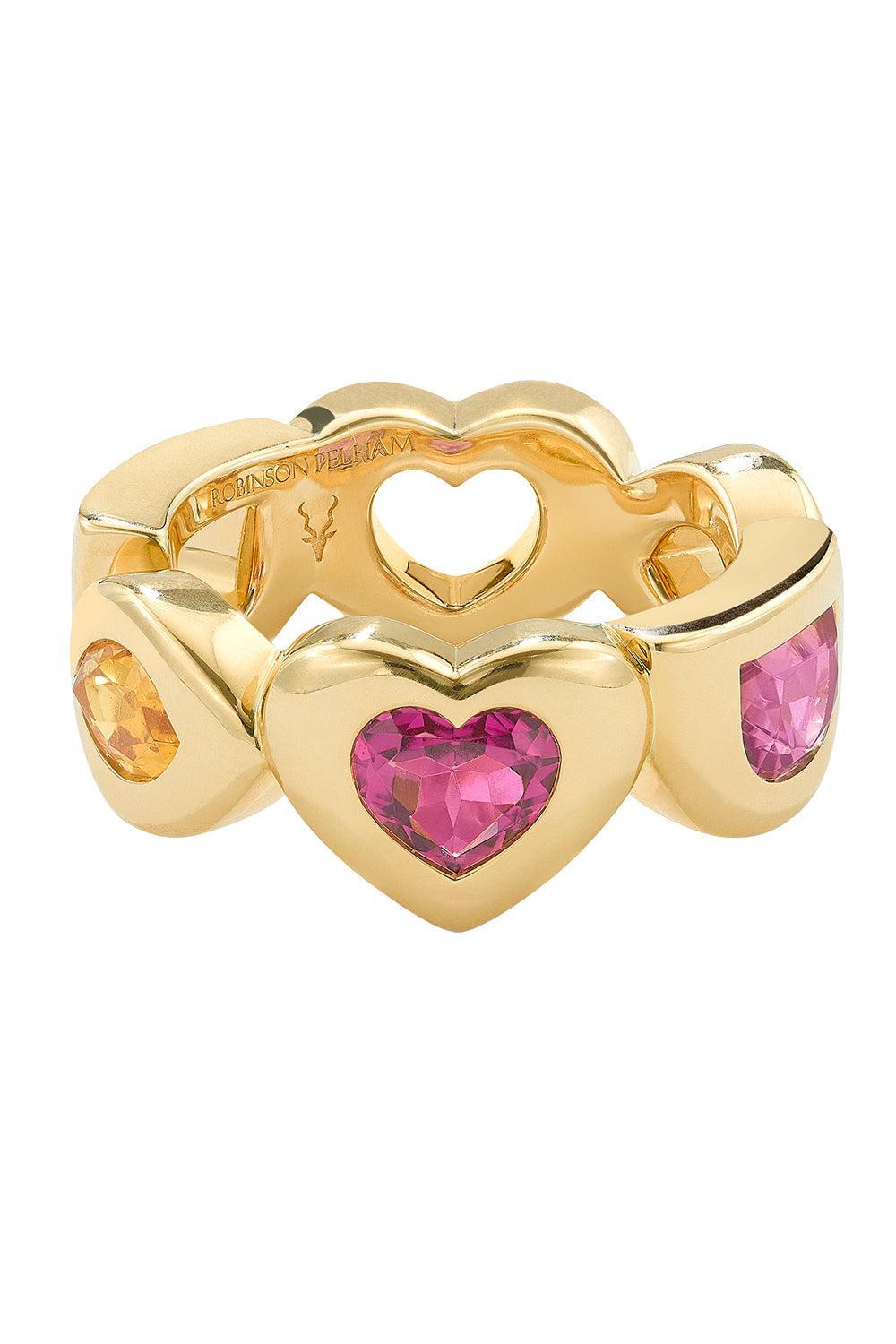 Sapphire Tourmaline Medium Love Is All Around Ring-YELLOW GOLD-6.25-JEWELRYFINE JEWELRING-ROBINSON PELHAM