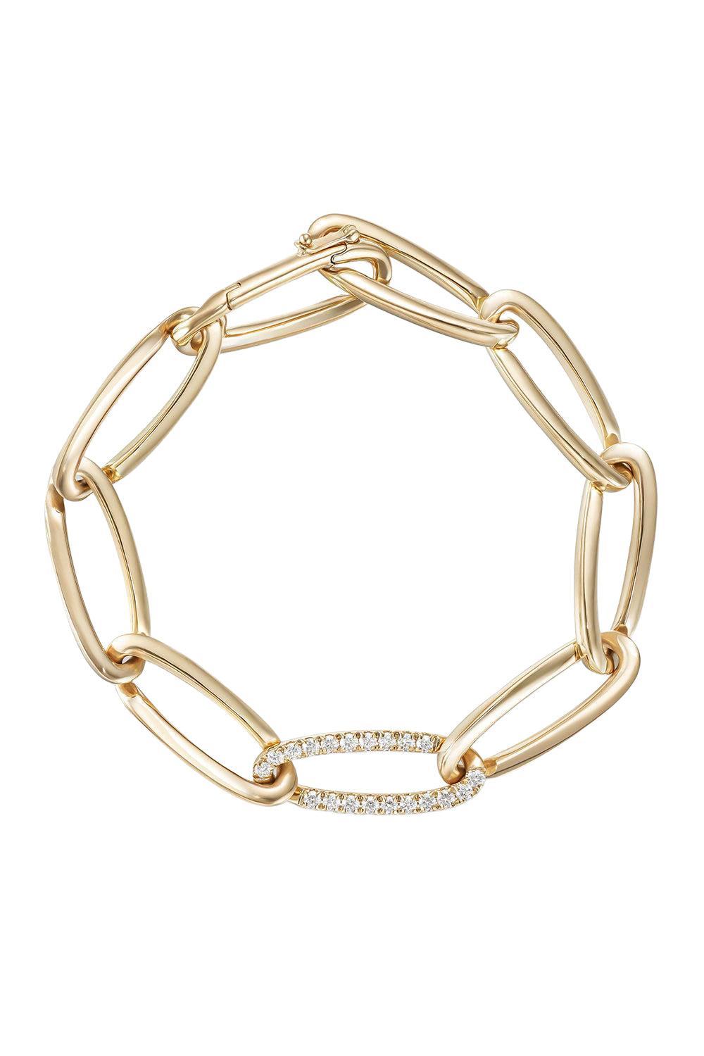 Partial Diamond Link Medium Lulu Bracelet-YELLOW GOLD-MED-JEWELRYFINE JEWELBRACELET O-MELISSA KAYE