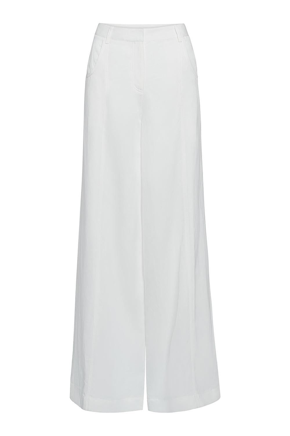 Dee's Coated Linen Trouser-WHITE-2-CLOTHINGPANTWIDE LEG-TWP