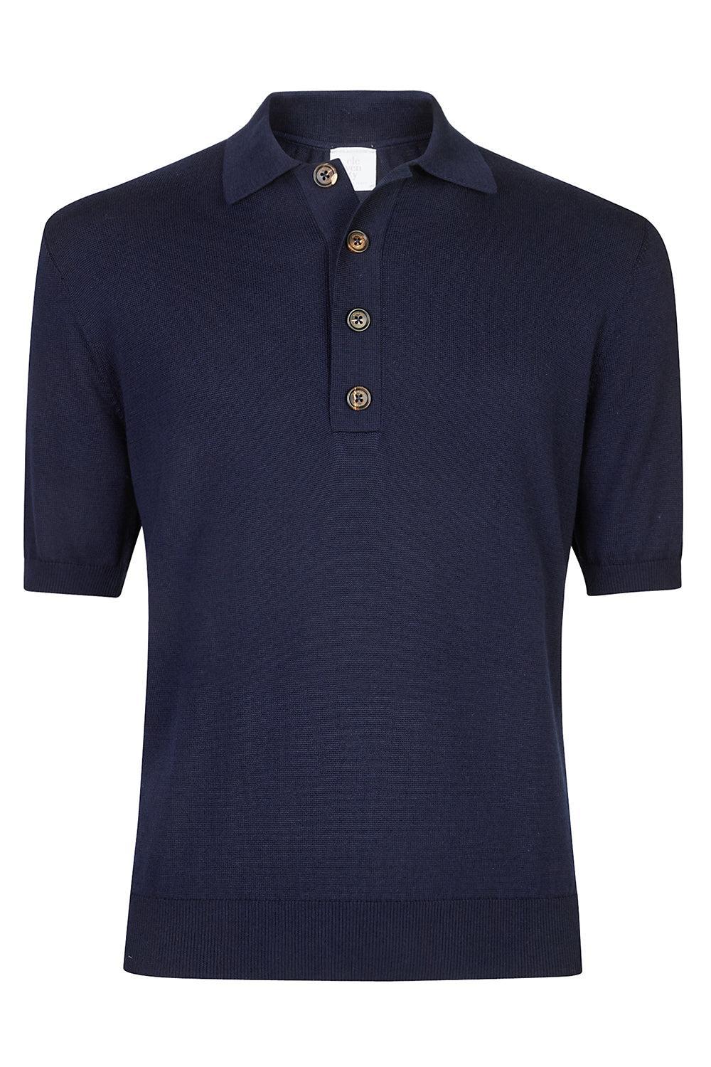 Short Sleeve Polo-BLUE-S-MENSCLOTHINGSHIRT-ELEVENTY