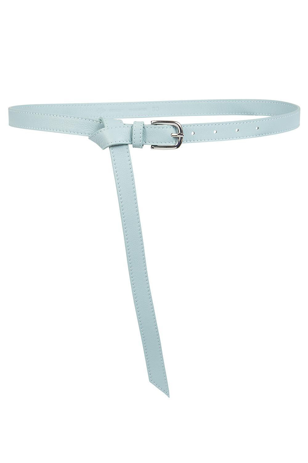 Double Loop Skinny Buckle Belt-GREEN-70-ACCESSORIEBELTS-ELEVENTY