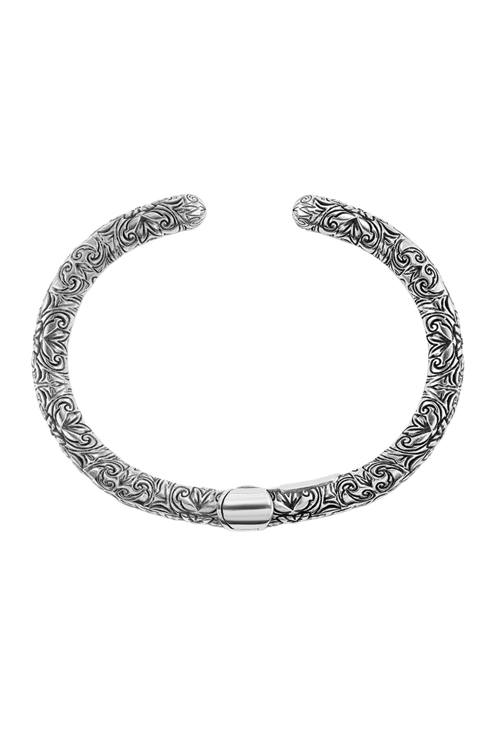 Embossed Hinged Cuffling-SILVER-6.5-7-JEWELRYFINE JEWELBRACELET O-MARLA AARON