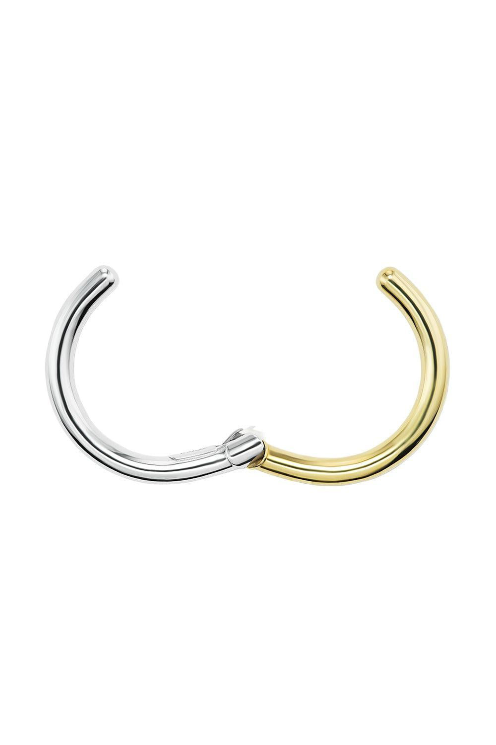 Mixed Metal Hinged Cuffling Bracelet-SILVER-6.5-7-JEWELRYFINE JEWELBRACELET O-MARLA AARON