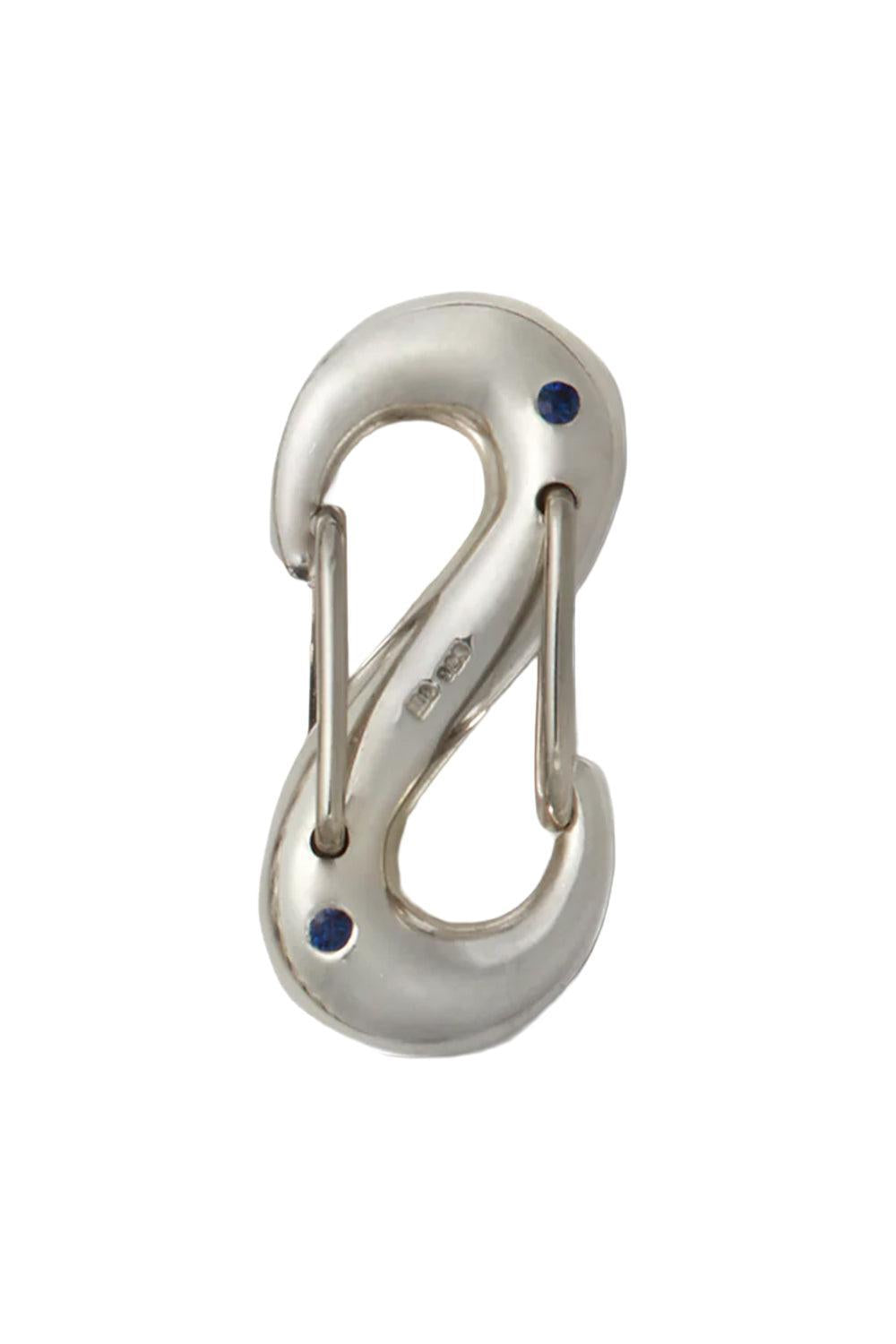 Blue Sapphire Pushmipullyu Lock-SILVER-JEWELRYFINE JEWELPENDANT-MARLA AARON