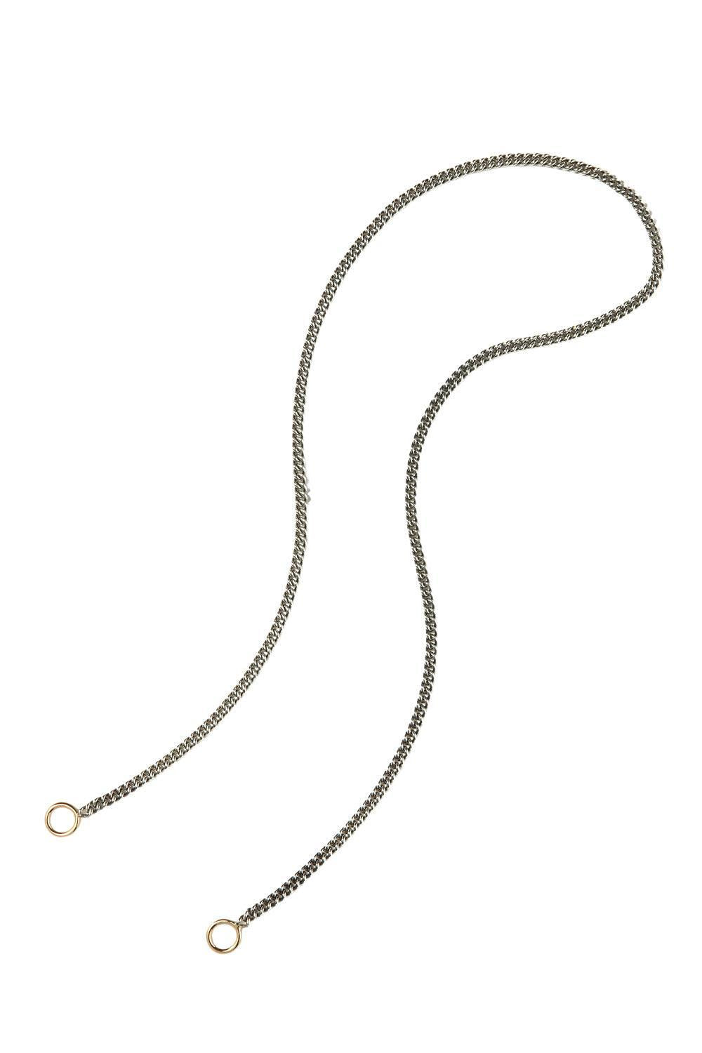Mixed Metal Not So Heavy Curb Chain-SILVER-18-JEWELRYFINE JEWELNECKLACE O-MARLA AARON