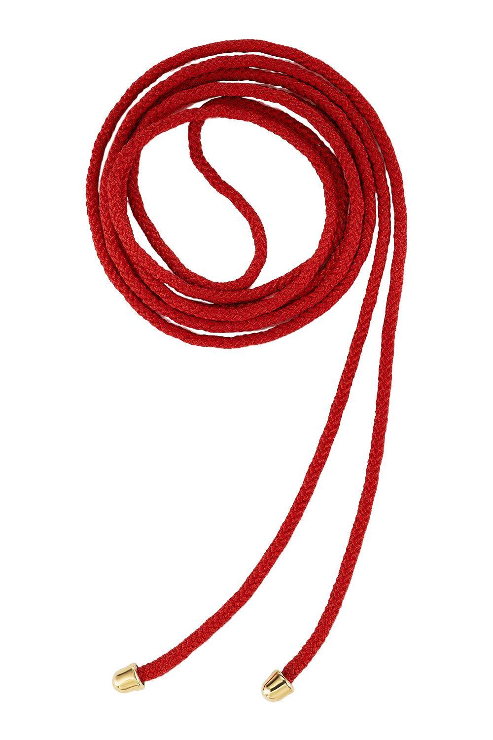 Knot The String Project Necklace - Red Balloon-YELLOW GOLD-28-JEWELRYFINE JEWELNECKLACE O-MARLA AARON