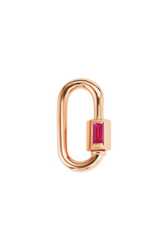 Ruby Baguette Solo Babylock-YELLOW GOLD-JEWELRYFINE JEWELPENDANT-MARLA AARON