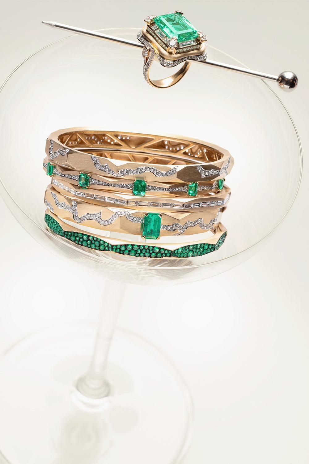 Emerald Temple Of Echoes Ring-YELLOW GOLD-6-JEWELRYFINE JEWELRING-ARUNASHI