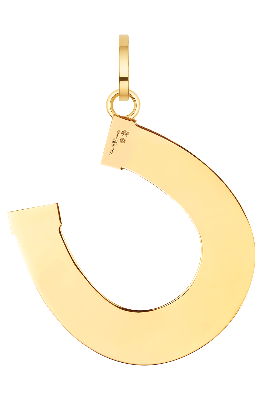 Diamond Small Bonne Chance charm-YELLOW GOLD-JEWELRYFINE JEWELPENDANT-MARIE LICHTENBERG
