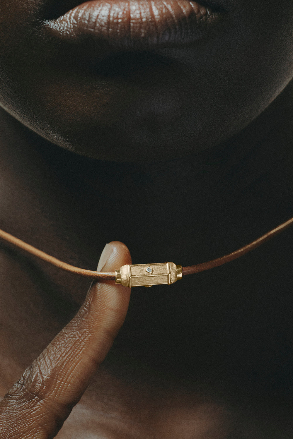 Diamond Micro Coco Locket Lasso Necklace - 39cm-YELLOW GOLD-JEWELRYFINE JEWELNECKLACE O-MARIE LICHTENBERG