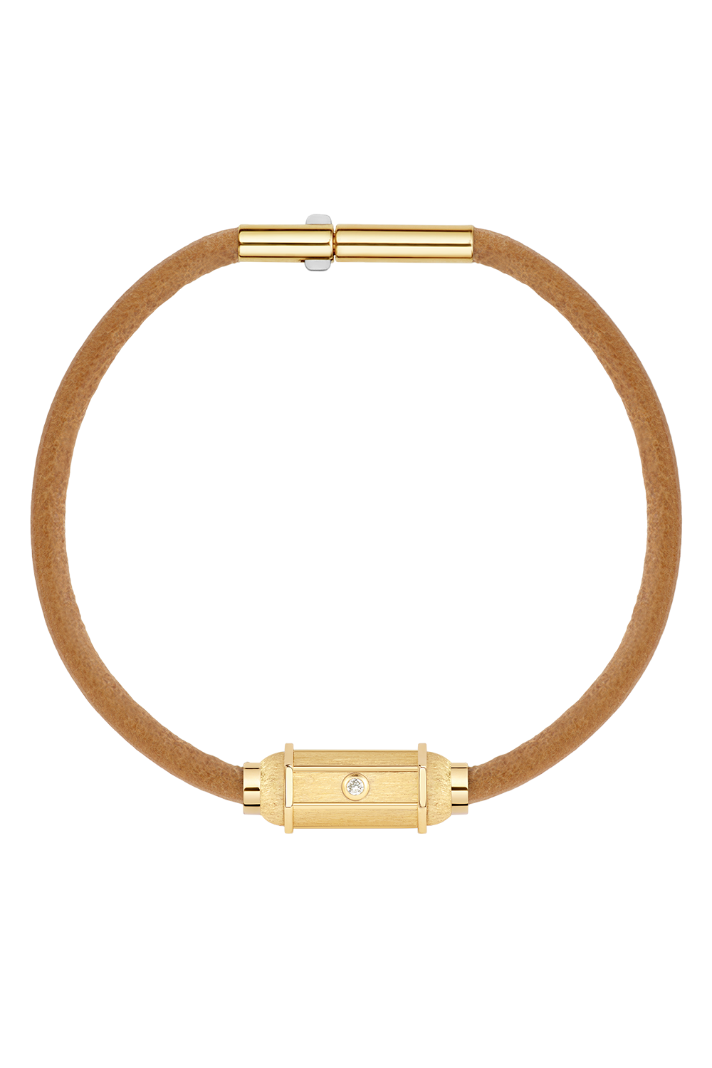Diamond Micro Locket Lasso Bracelet-YELLOW GOLD-XS-JEWELRYFINE JEWELBRACELET O-MARIE LICHTENBERG