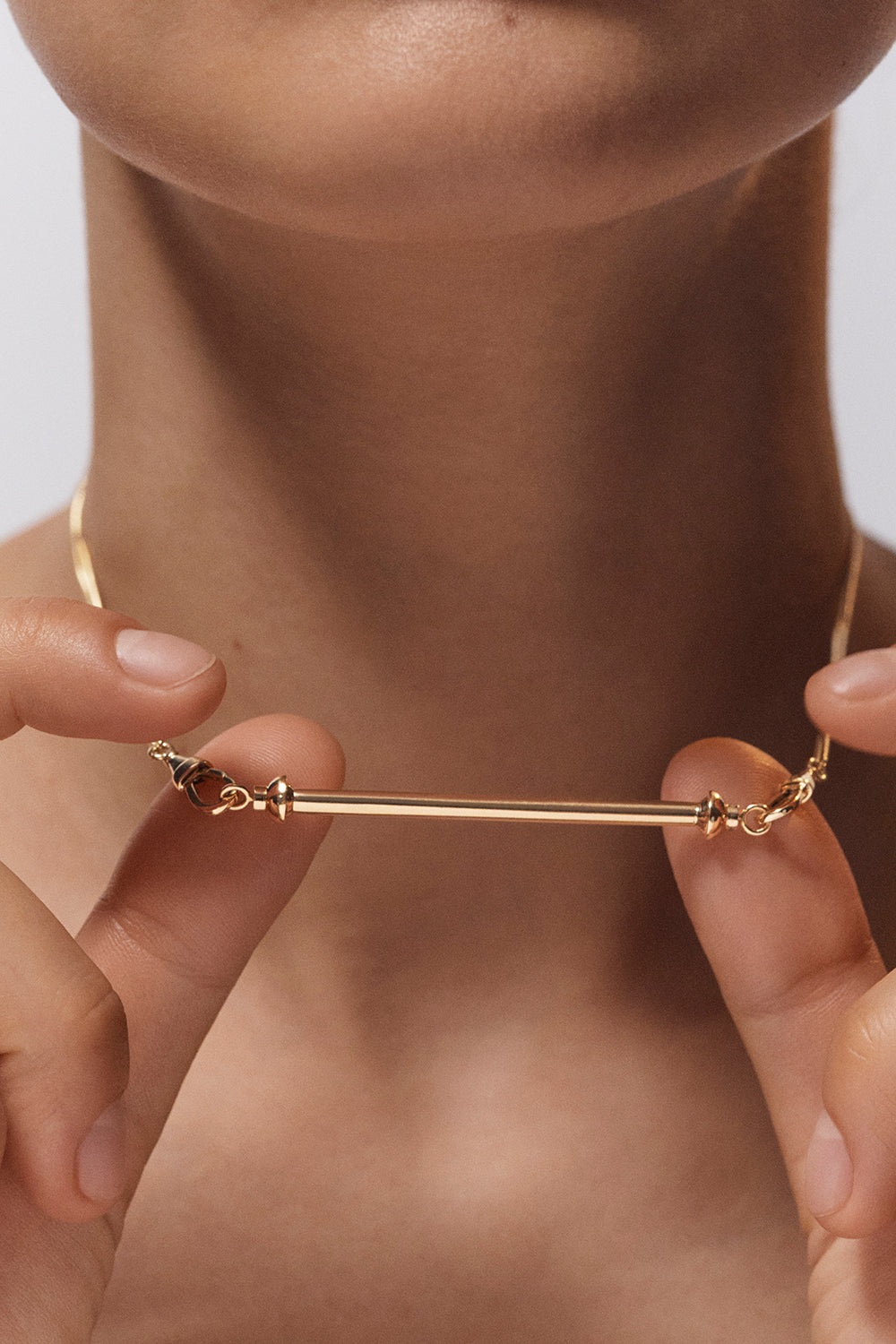  Small Connector Necklace-YELLOW GOLD-JEWELRYFINE JEWELPENDANT-MARIE LICHTENBERG 