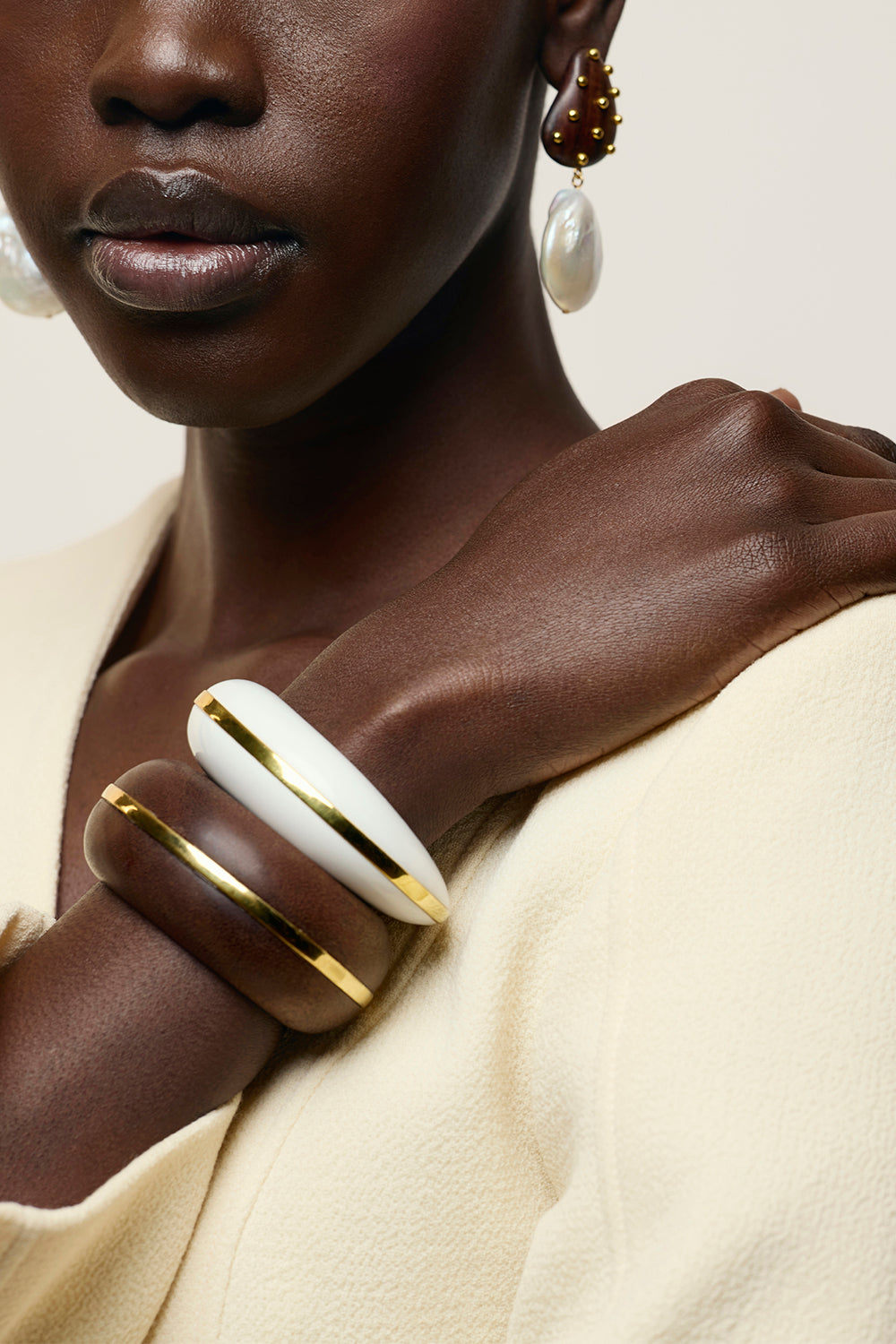 Alabaster Halo Cuff Bracelet