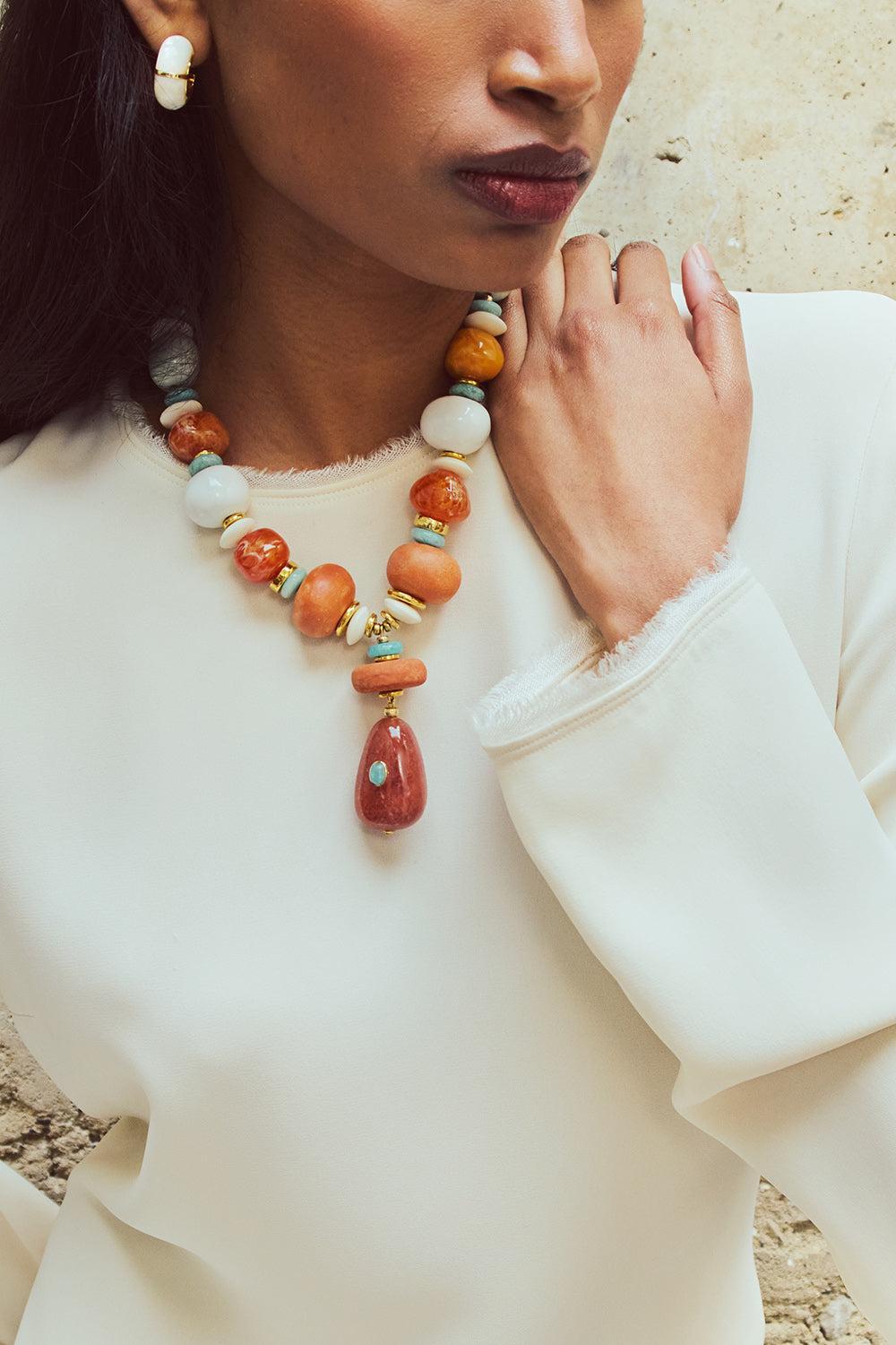 Pearl Zellige Hoop Earrings-WHITE-JEWELRYBOUTIQUEEARRING-LIZZIE FORTUNATO