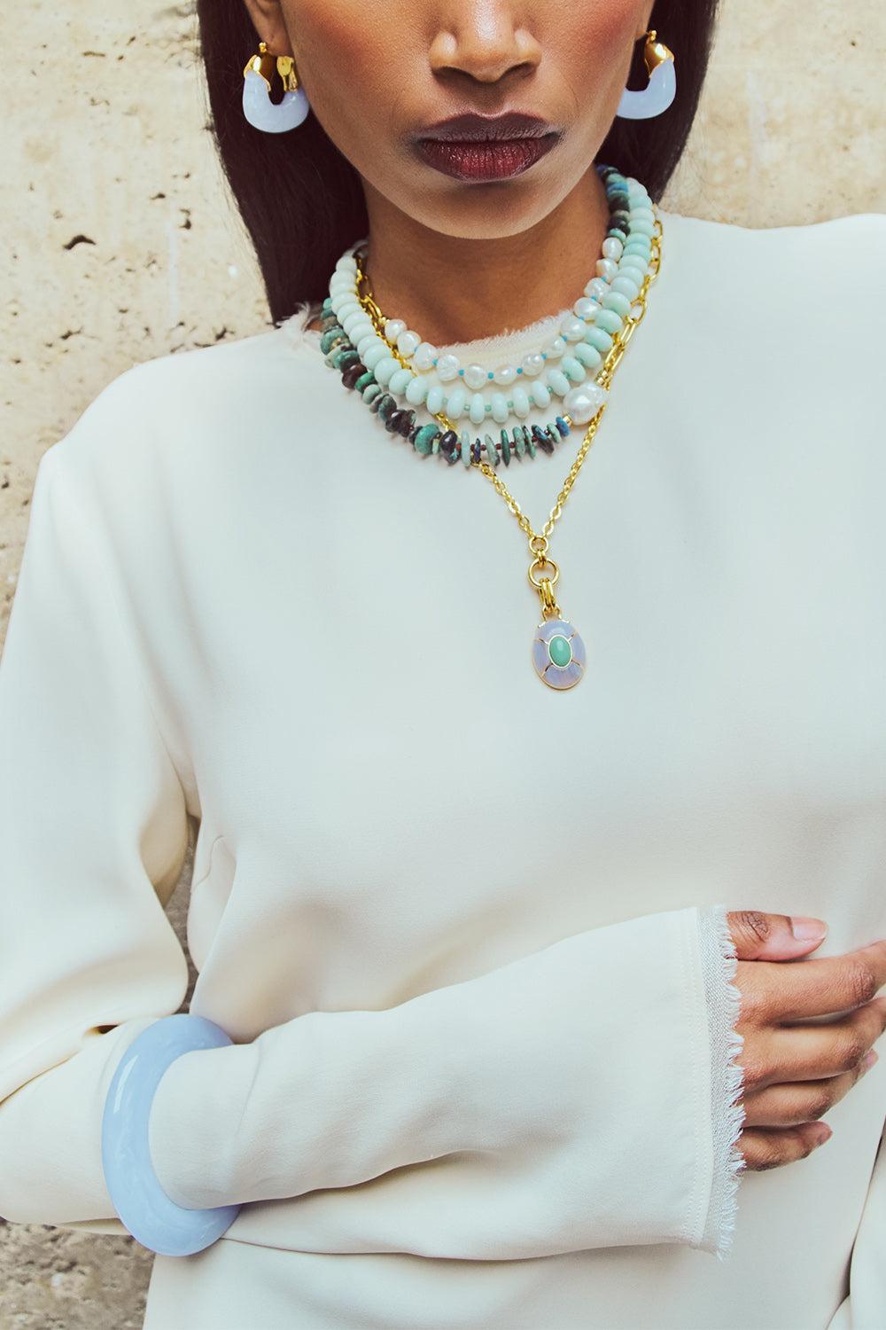 Pine Porto Covo Necklace-GREEN-JEWELRYBOUTIQUEBRACELET O-LIZZIE FORTUNATO