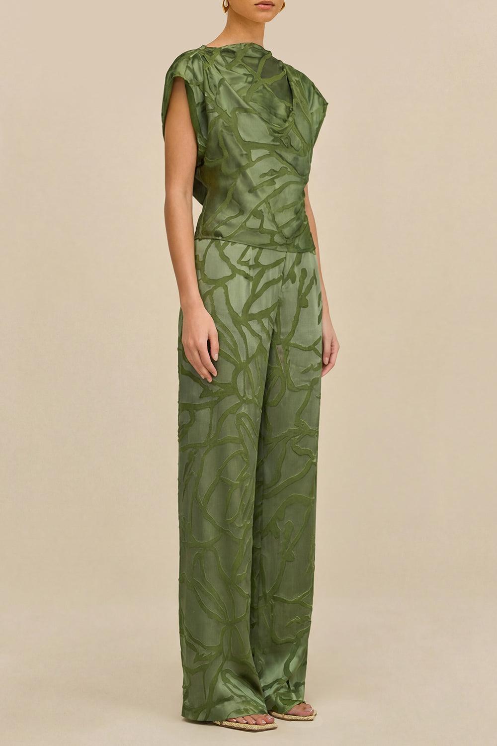 Sara Pant - Deep Pasture-GREEN-XS-CLOTHINGPANTWIDE LEG-CULT GAIA