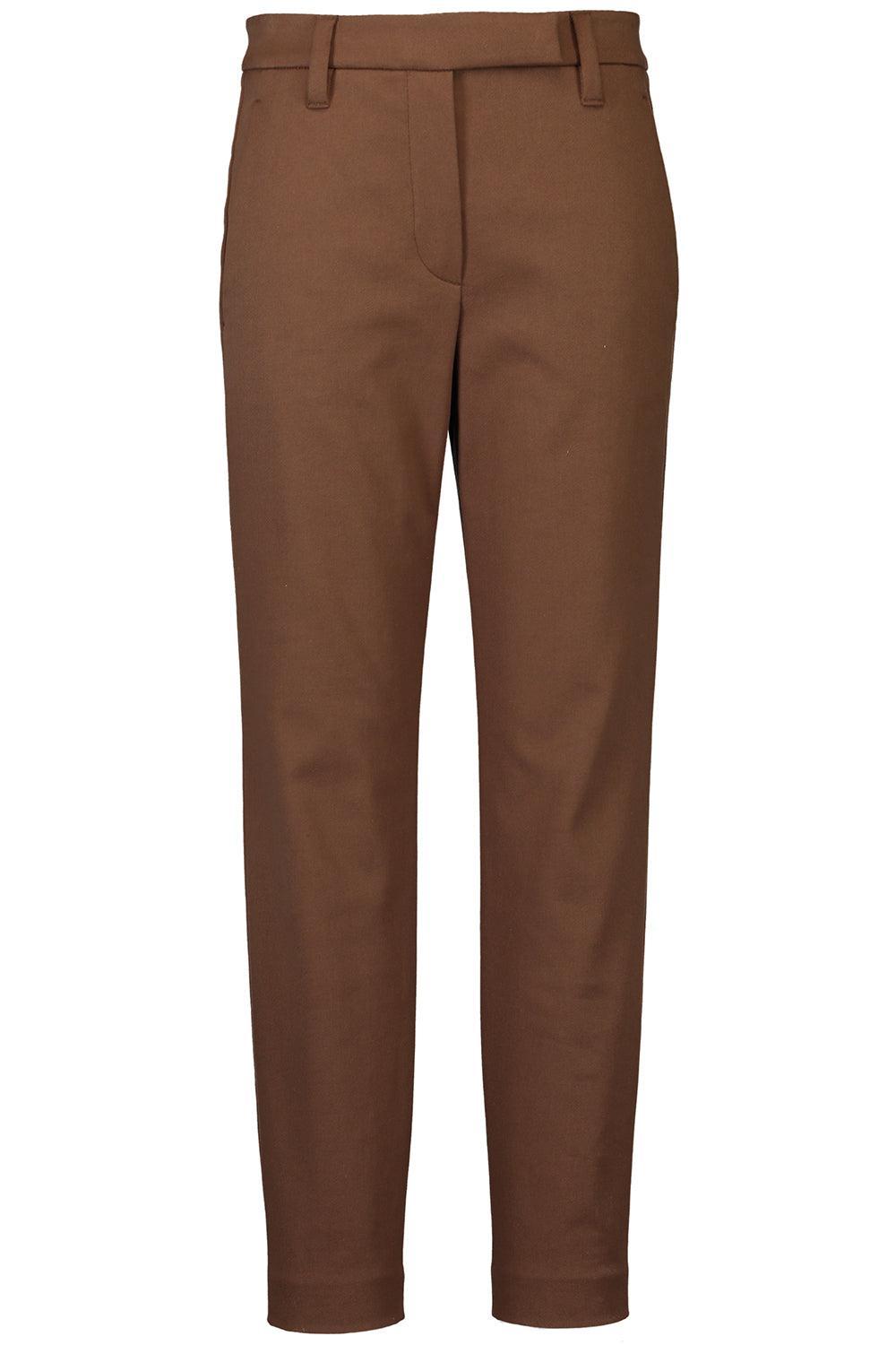 Stretch Tab Pant - Date-BROWN-36-CLOTHINGPANTSLIM FIT-BRUNELLO CUCINELLI