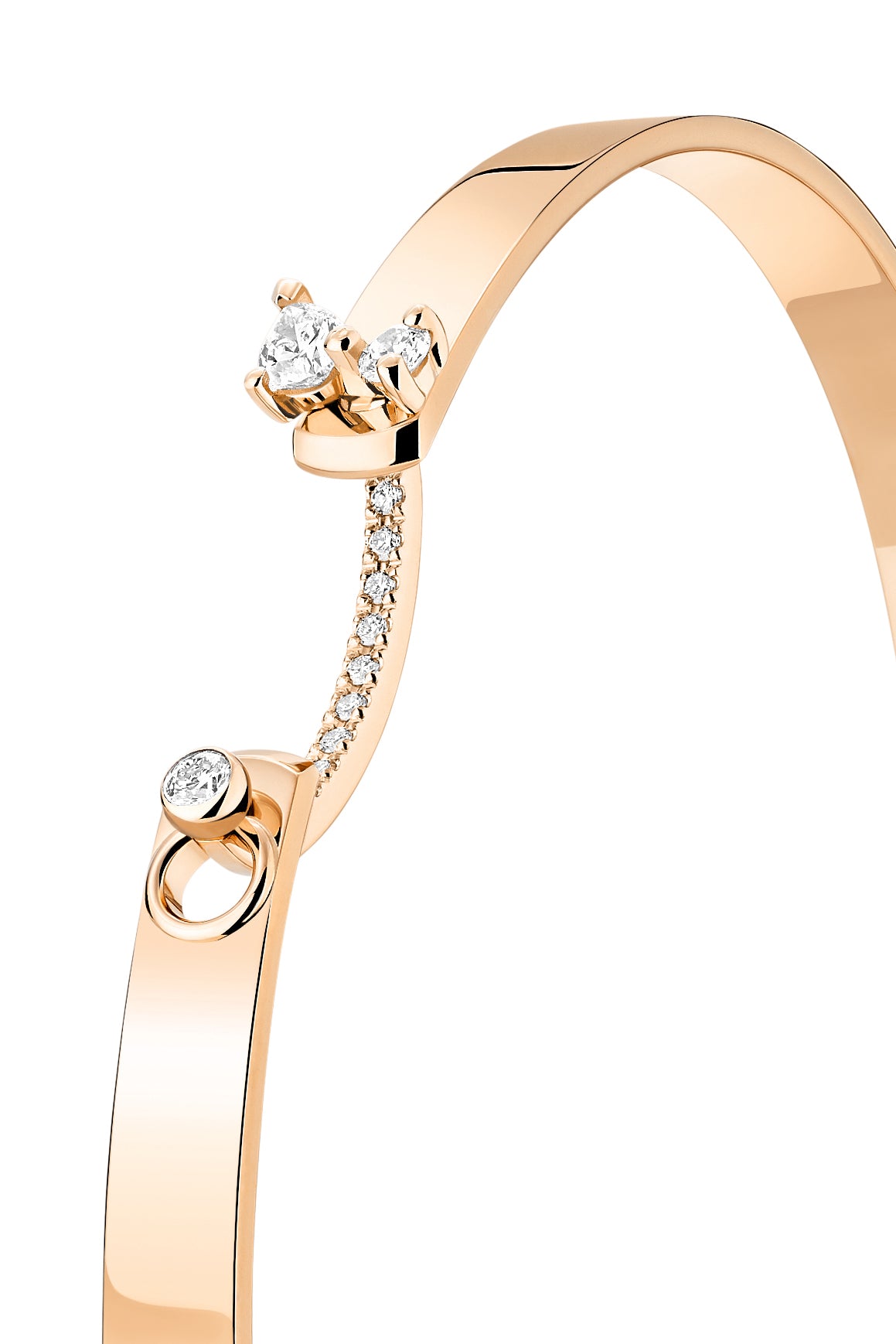 Diamond Cocktail Mood Bangle Bracelet - Rose Gold-ROSE GOLD-16-JEWELRYFINE JEWELBRACELET O-NOUVEL HERITAGE