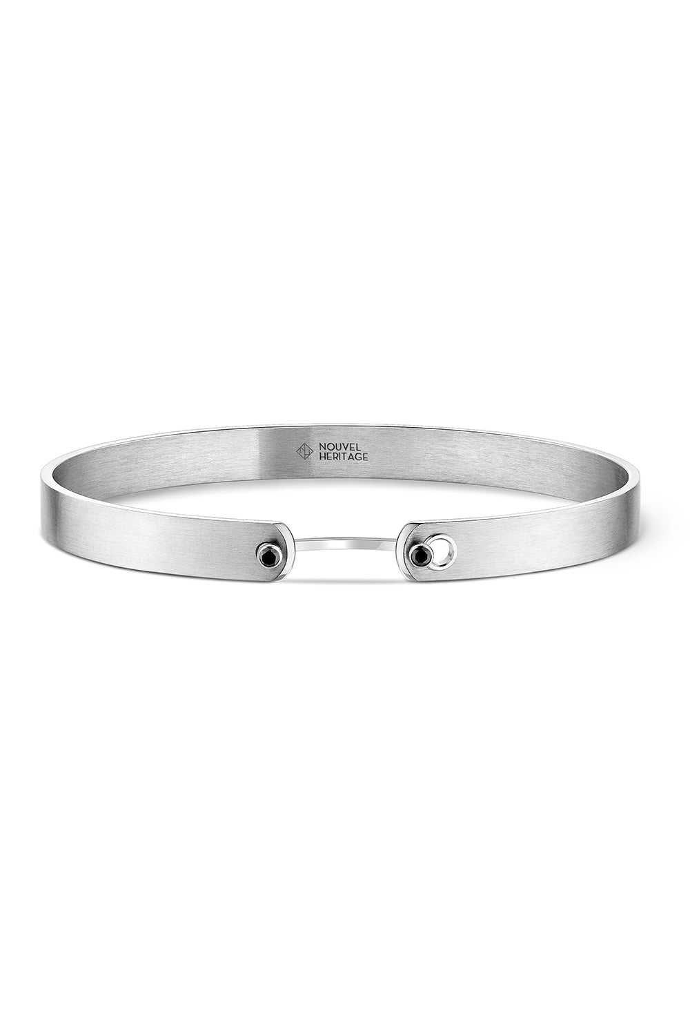 Paris From The Sky Mood Bangle Bracelet - White Gold-TITANIUM-18-JEWELRYFINE JEWELBRACELET O-NOUVEL HERITAGE
