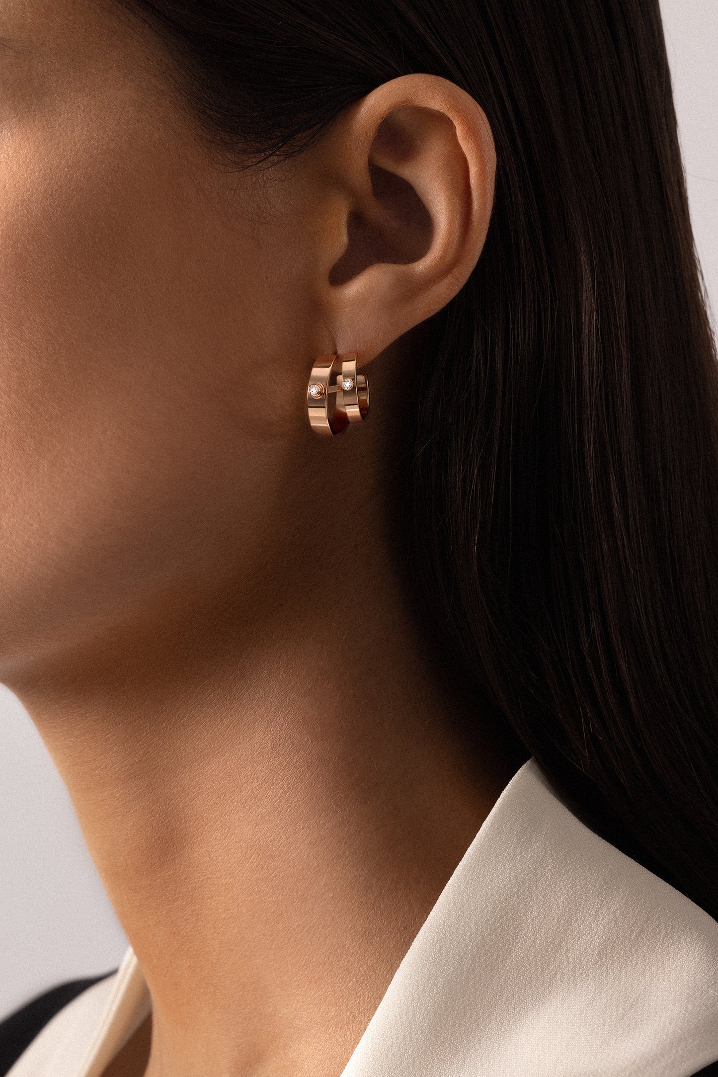 Monday Morning Mood Double Hoop Earrings - Rose Gold-ROSE GOLD-JEWELRYFINE JEWELEARRING-NOUVEL HERITAGE