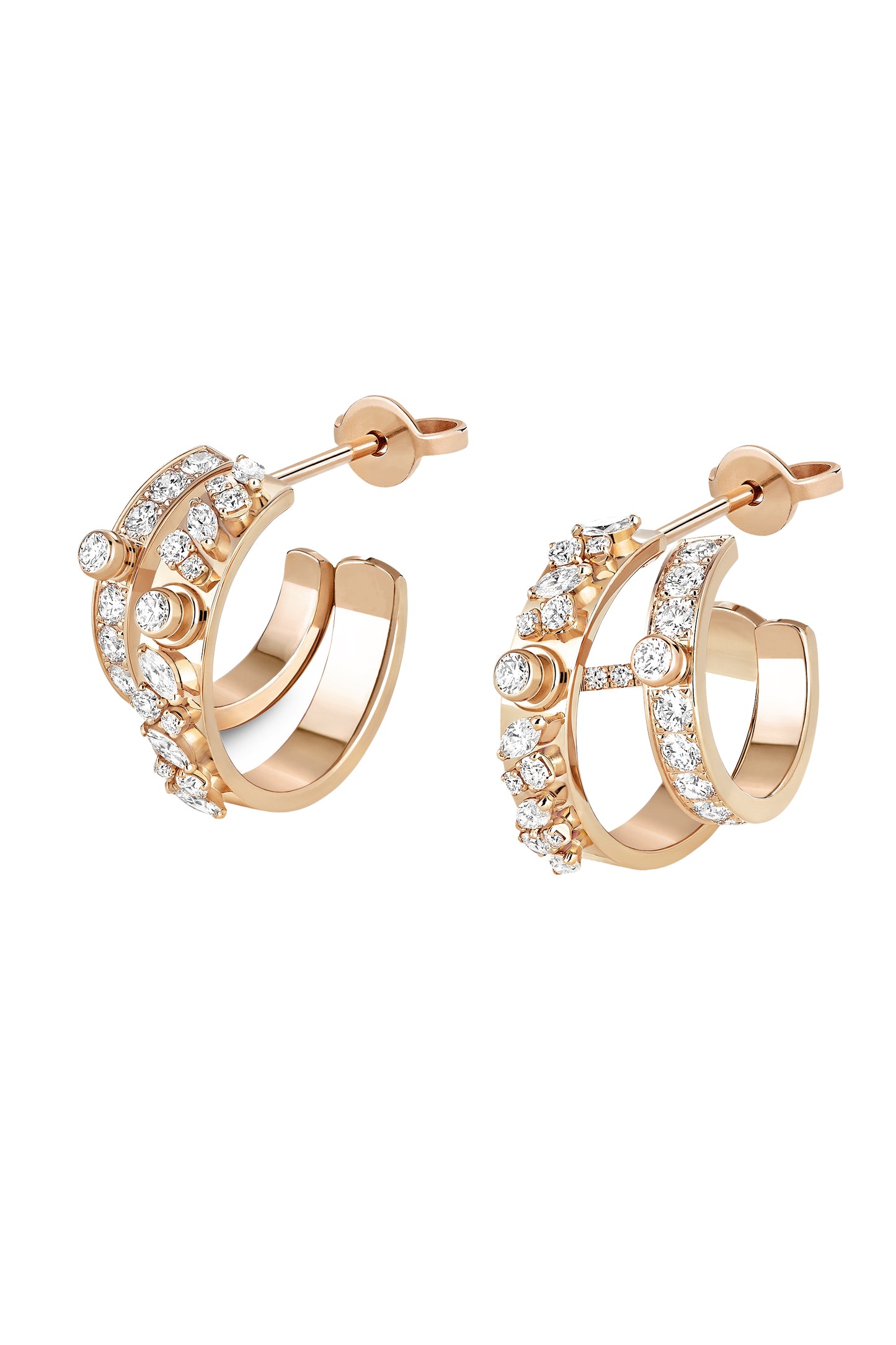 Diamond Under The Stars Mood Hoop Earrings - Rose Gold-ROSE GOLD-JEWELRYFINE JEWELEARRING-NOUVEL HERITAGE