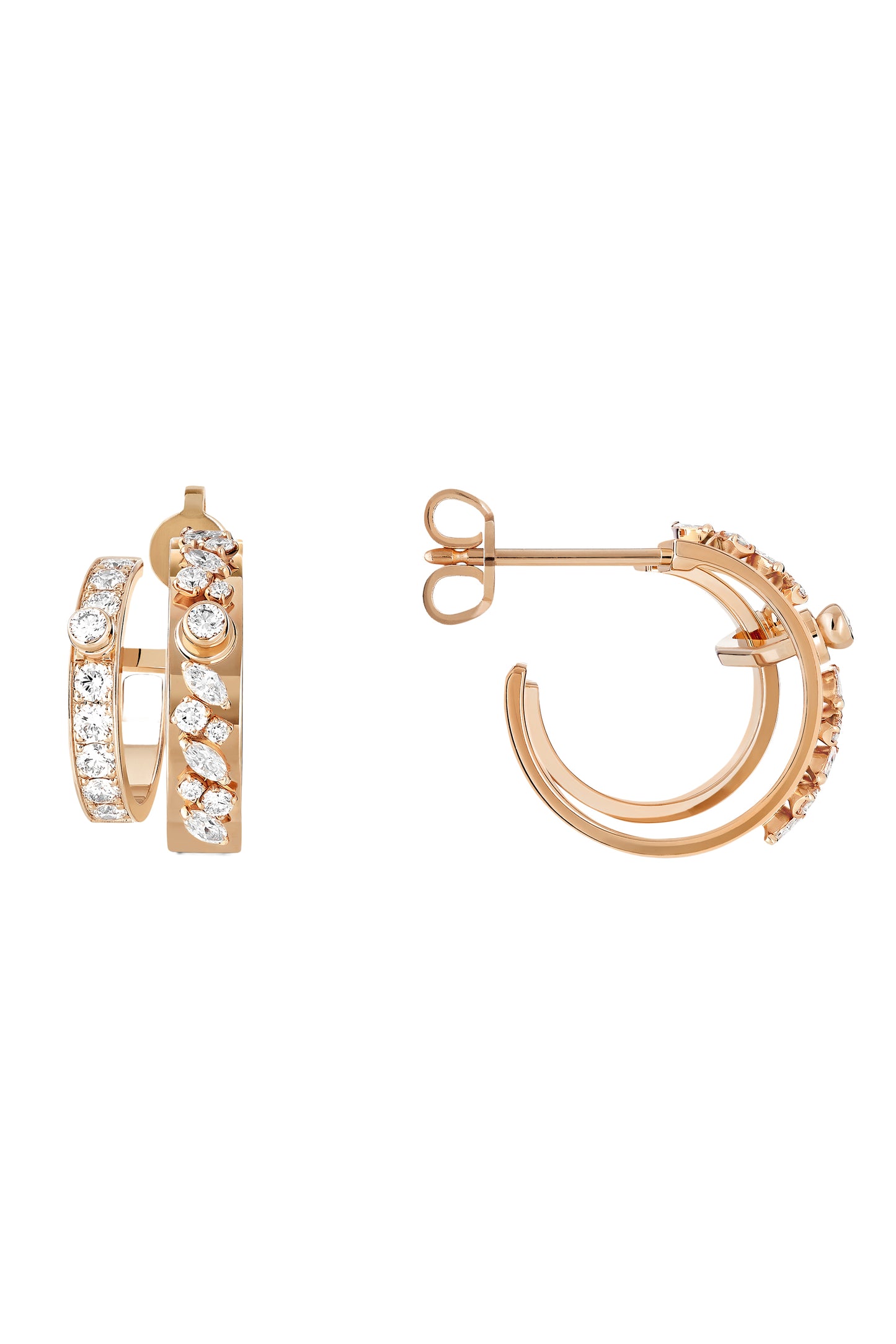 Diamond Under The Stars Mood Hoop Earrings - Rose Gold-ROSE GOLD-JEWELRYFINE JEWELEARRING-NOUVEL HERITAGE