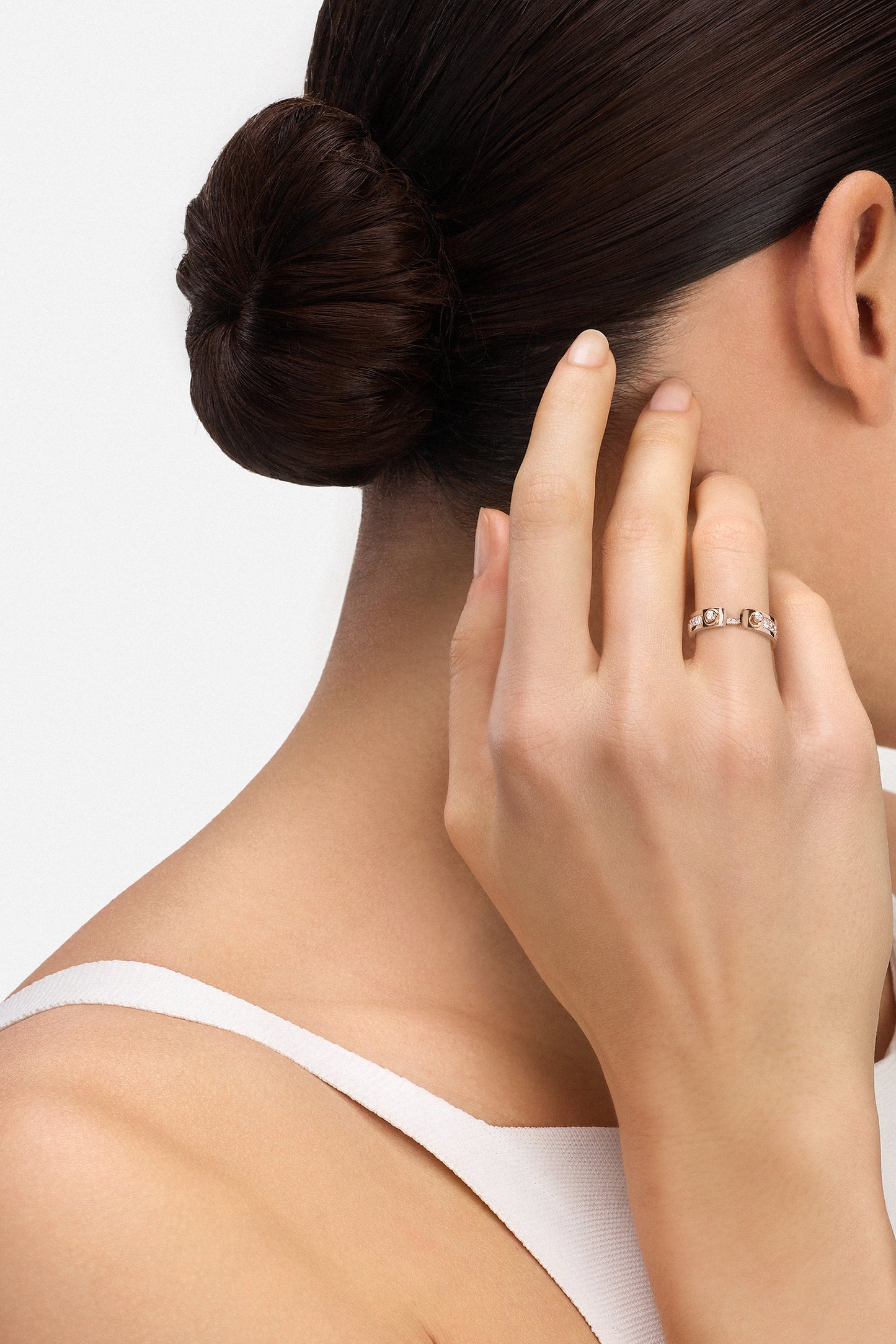 Diamond Tuxedo Mood Ring - Rose Gold-ROSE GOLD-7-JEWELRYFINE JEWELRING-NOUVEL HERITAGE