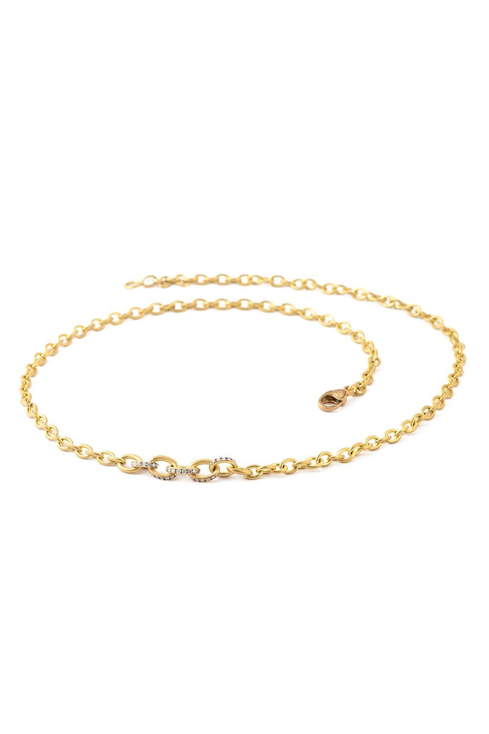 Diamond Section Necklace-YELLOW GOLD-18-JEWELRYFINE JEWELNECKLACE O-SYLVA & CIE