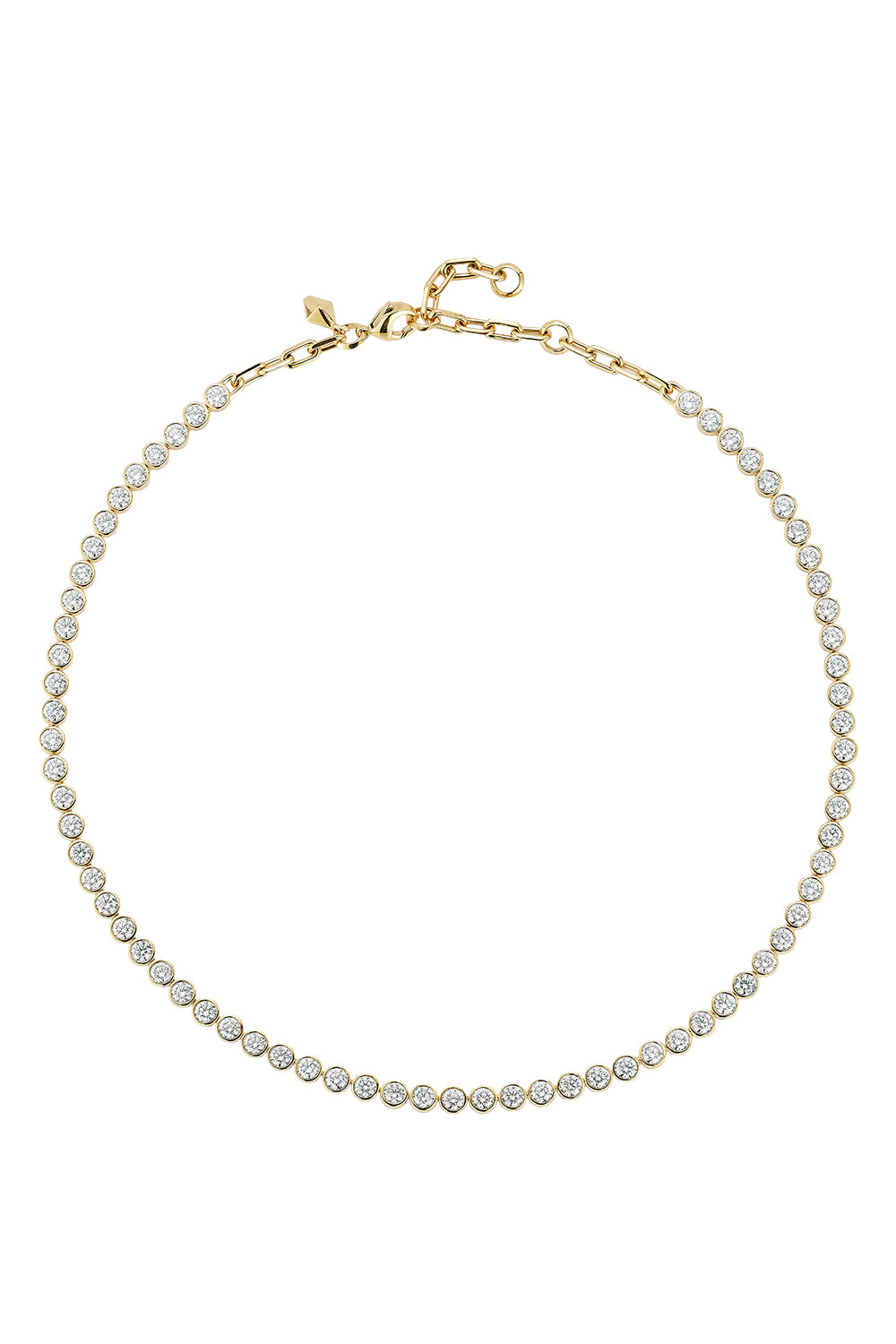 Diamond Bezel Tennis Necklace